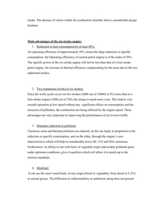 A Seminar Report On Six Stroke Engine | PDF