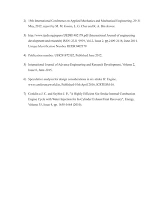 A Seminar Report On Six Stroke Engine | PDF