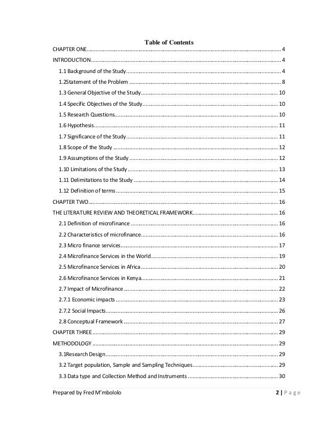 dissertation topics on microfinance