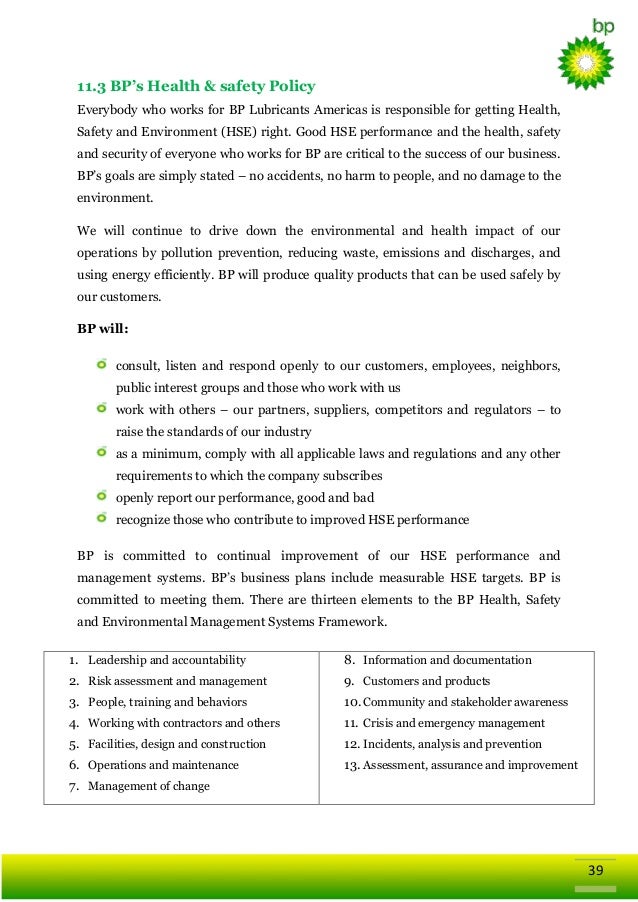 Global Business Strategy Of British Petroleum Bp