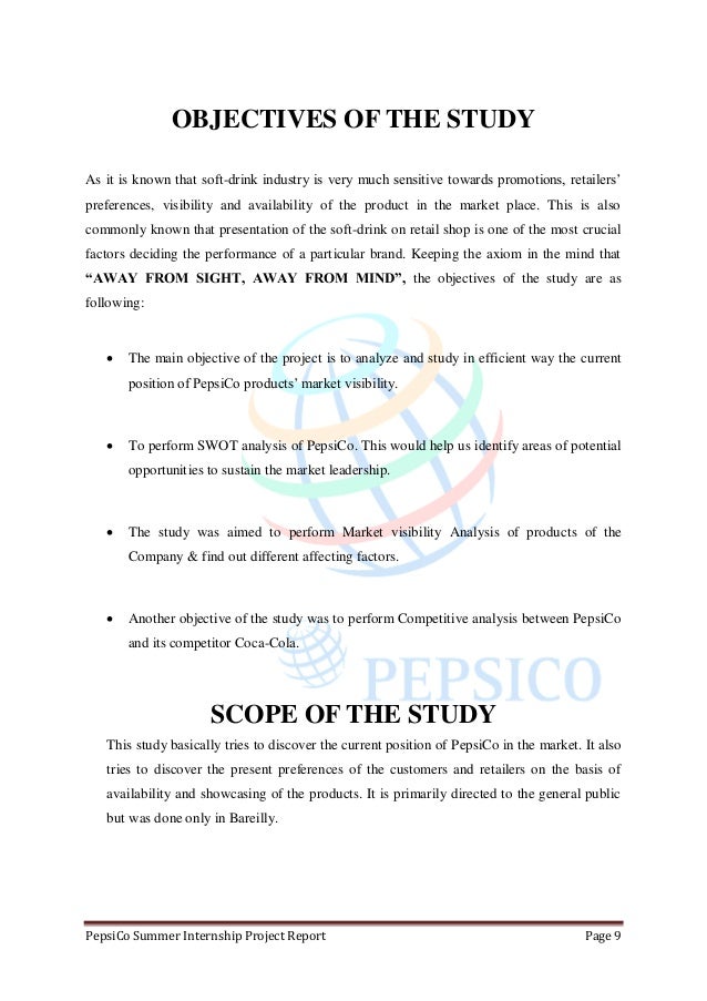 objective of summer internship