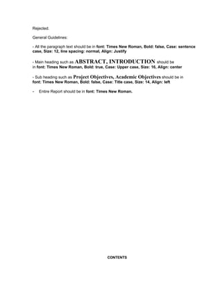 Sample Report Format