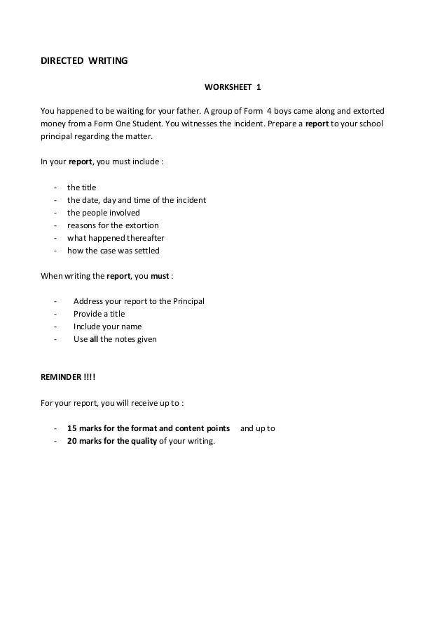 format a report