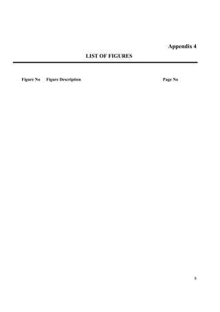 Appendix 4
                                 LIST OF FIGURES



Figure No   Figure Description                     Page No




                                                              8
 
