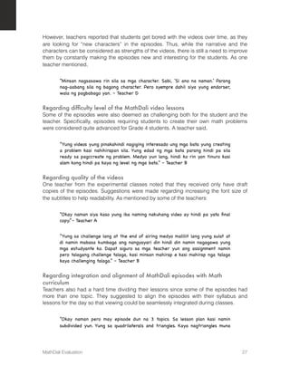 Mathdali Example MathDali Evaluation: A Report Prepared for the Knowledge Channel ...