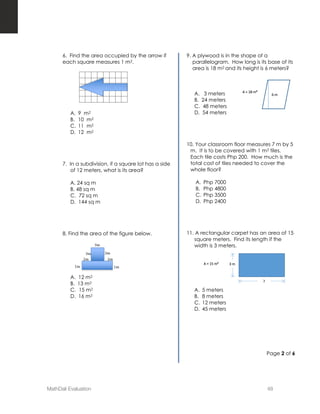 Mathdali Example MathDali Evaluation: A Report Prepared for the Knowledge Channel ...