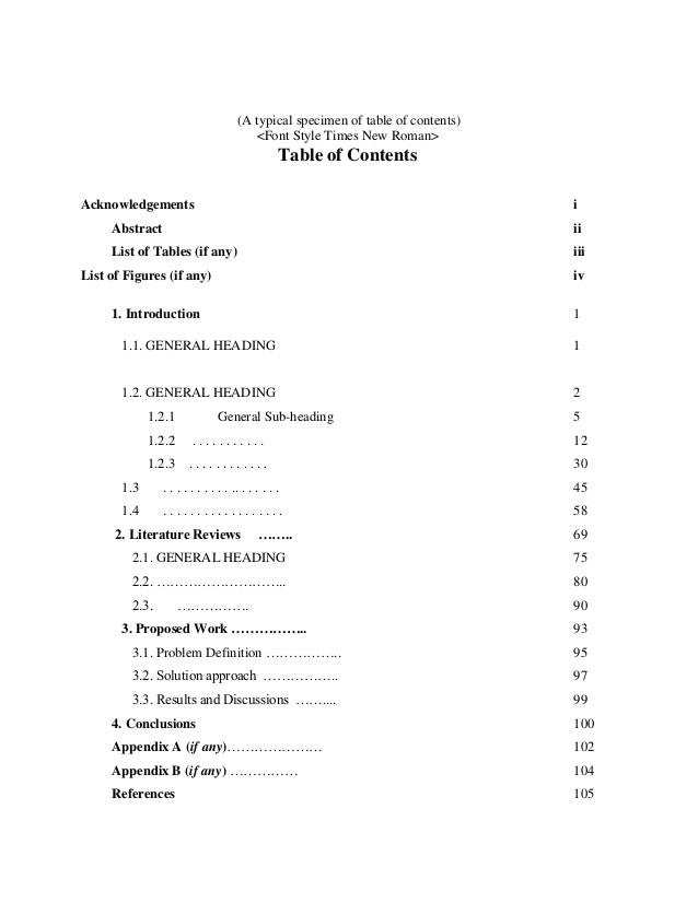 report format project_seminar typical report format