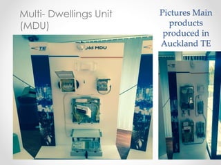 Pictures Main
products
produced in
Auckland TE
Multi- Dwellings Unit
(MDU)
 