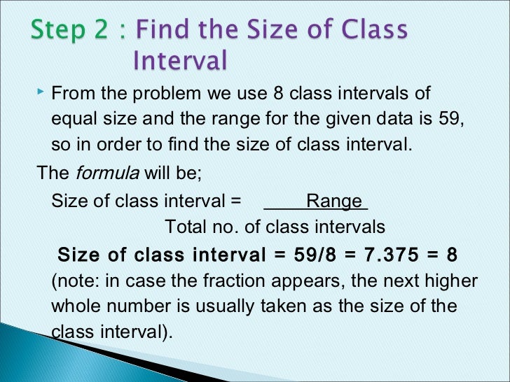 Report frequency distribution table