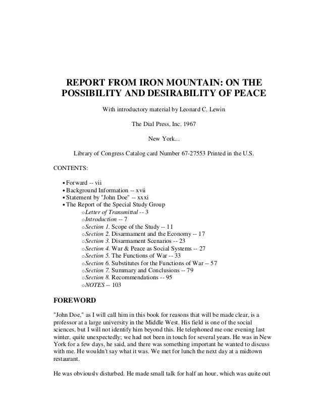 report from iron mountain free copy iron mountain report