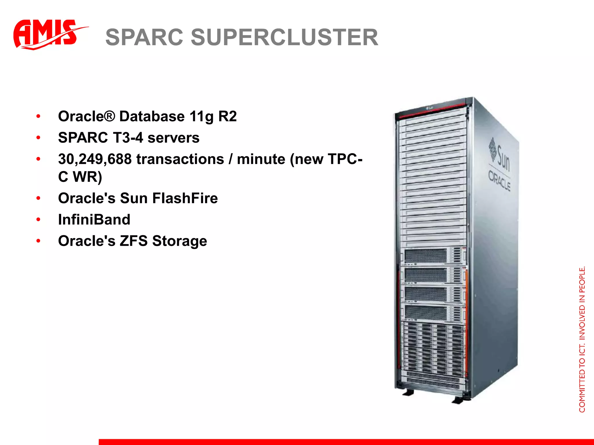 ORACLE TRAFFIC DIRECTOROracle Traffic Director  facts:Supports support SSL encryption. 40GBps InfiniBandconnections instead of the 1GBpsVirtual appliance (VA) running on Oracle VM ServerSSL-offloading, caching and redirecting Tight integration with OHS and Apache