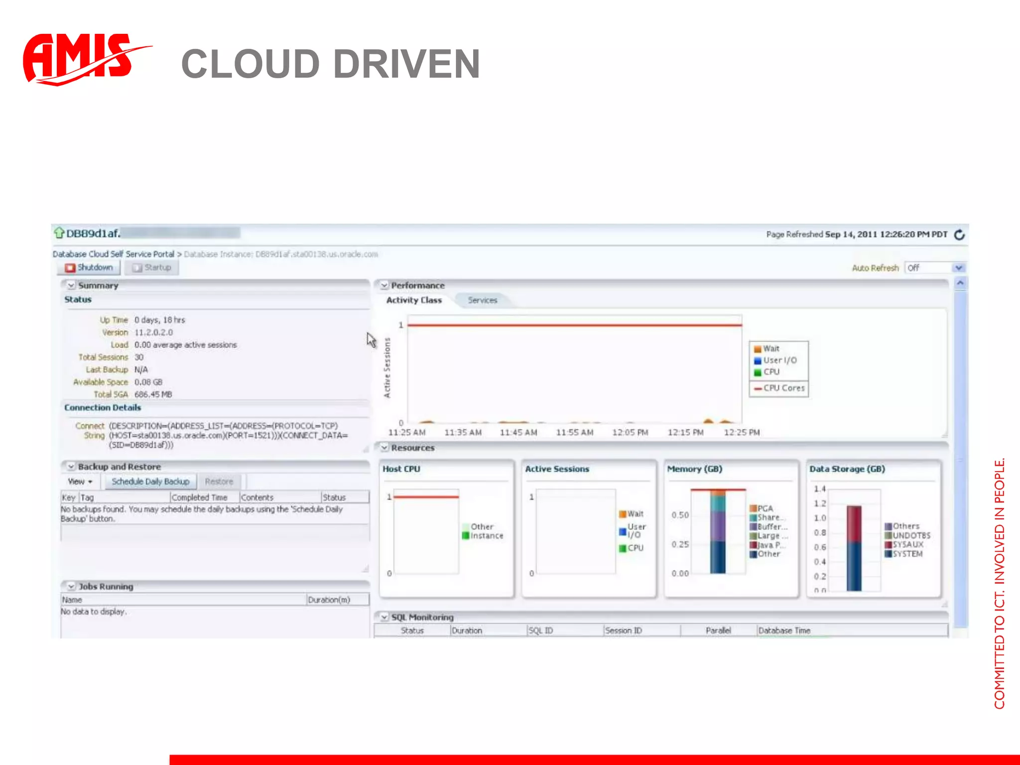 SPARC SuperClusterOracle® Database 11g R2SPARC T3-4 servers30,249,688 transactions / minute (new TPC-C WR)Oracle's Sun FlashFireInfiniBandOracle's ZFS Storage