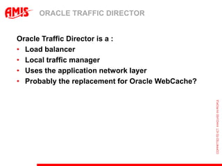 EXALOGIC: STATUS & ROADMAPMultiple Operating Systems are supported :Oracle Enterprise Linux/Unbreakable Enterprise KernelSolaris 11 Express x86 All applications will function as they would with Ethernet SDP (Sockets Direct Protocol) available to specific components