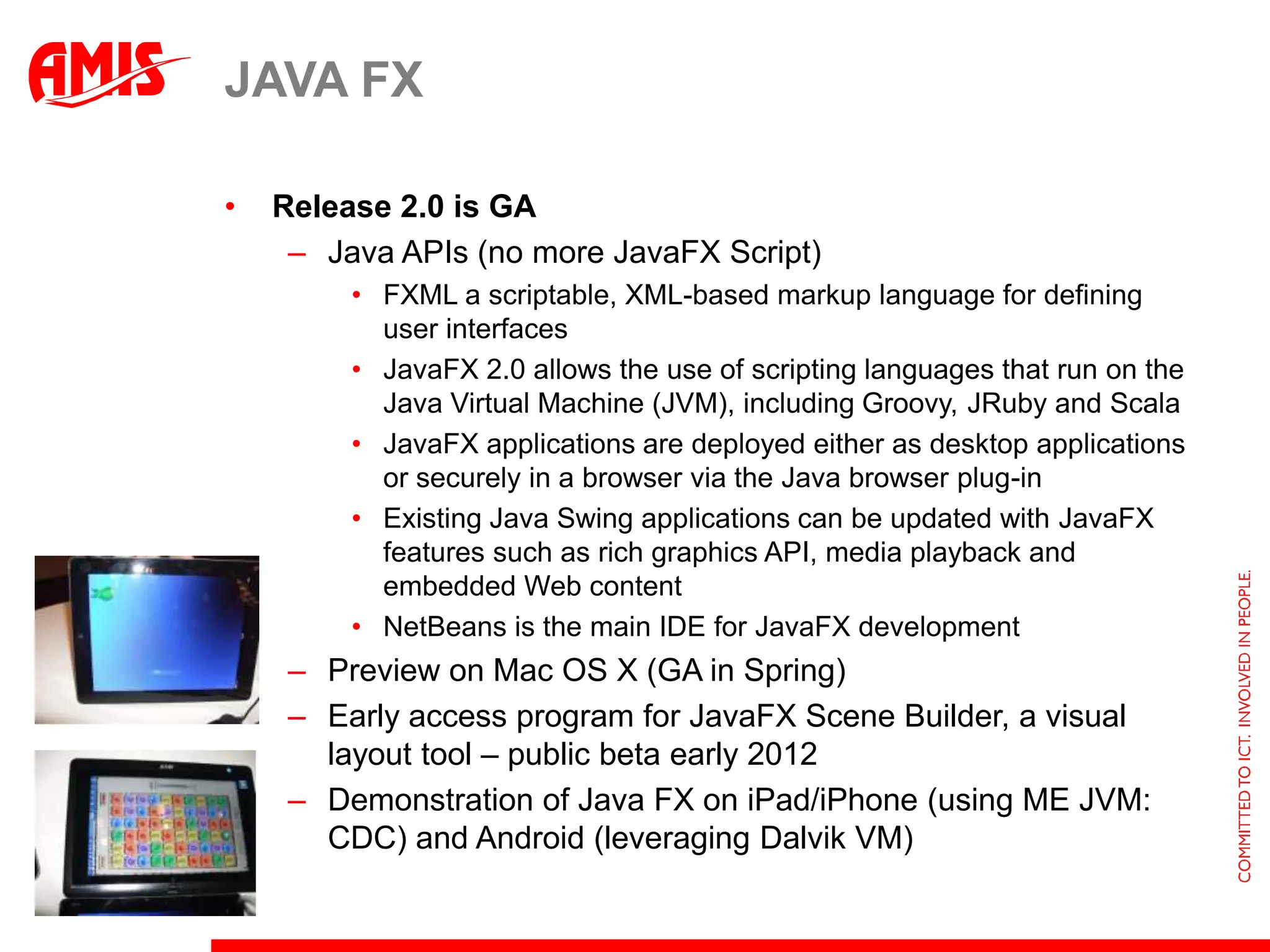 Java Enterprise Edition (EE)Revised Specifications in JEE 7:JMS 2.0EJB 3.2Servlet 3.1JPA 2.1JAX-RS 2.0CDI 1.1Bean Validation 1.1JSF 2.2EL 3.0New JSRs:JCache 1.0 – Java Temporary Caching APIConcurrency Utilities 1.0Java State Management 1.0Java Identity API 1.0Batch Processing 1.0JSON 1.0