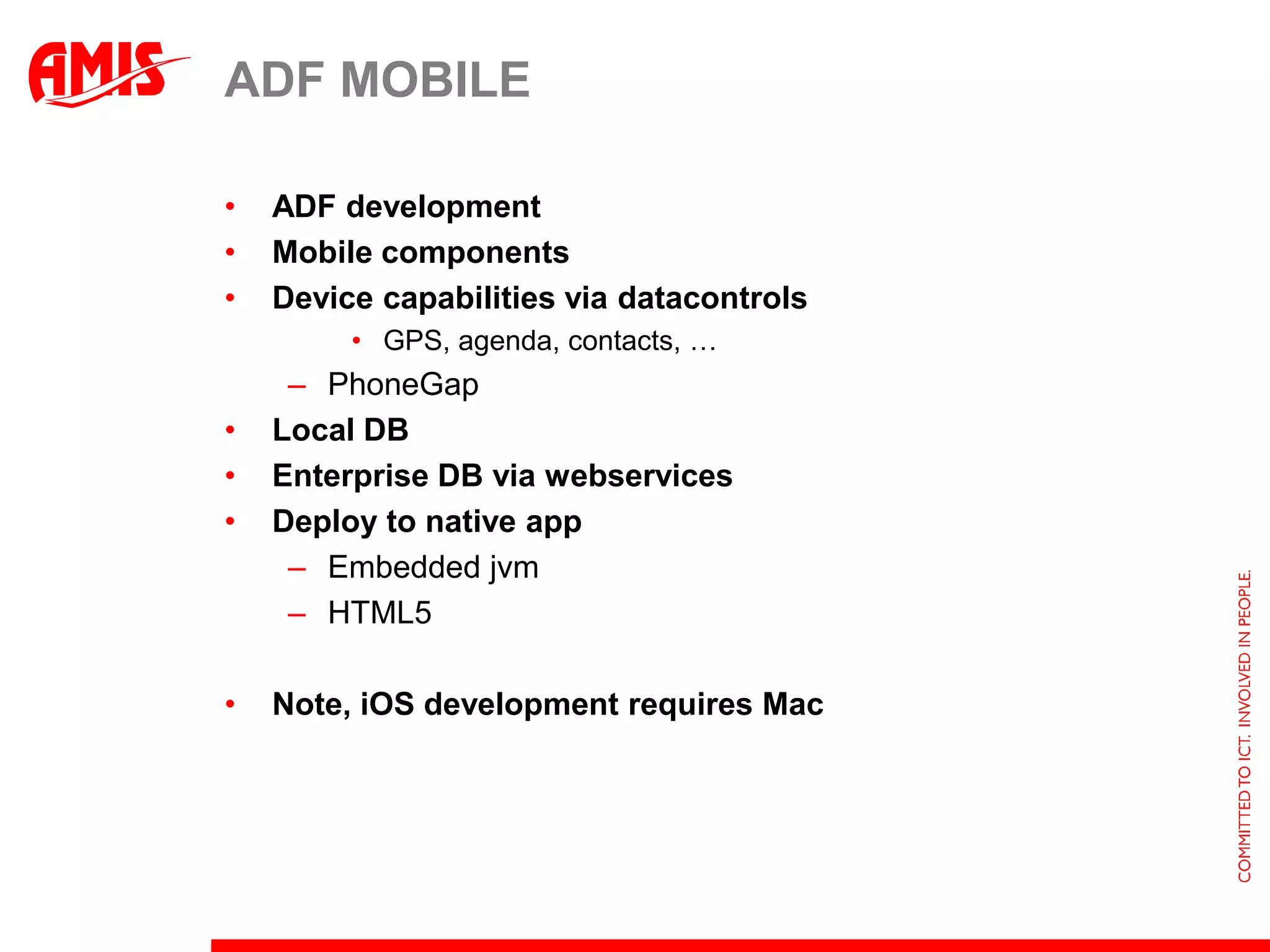 ORACLE ADF MOBILE