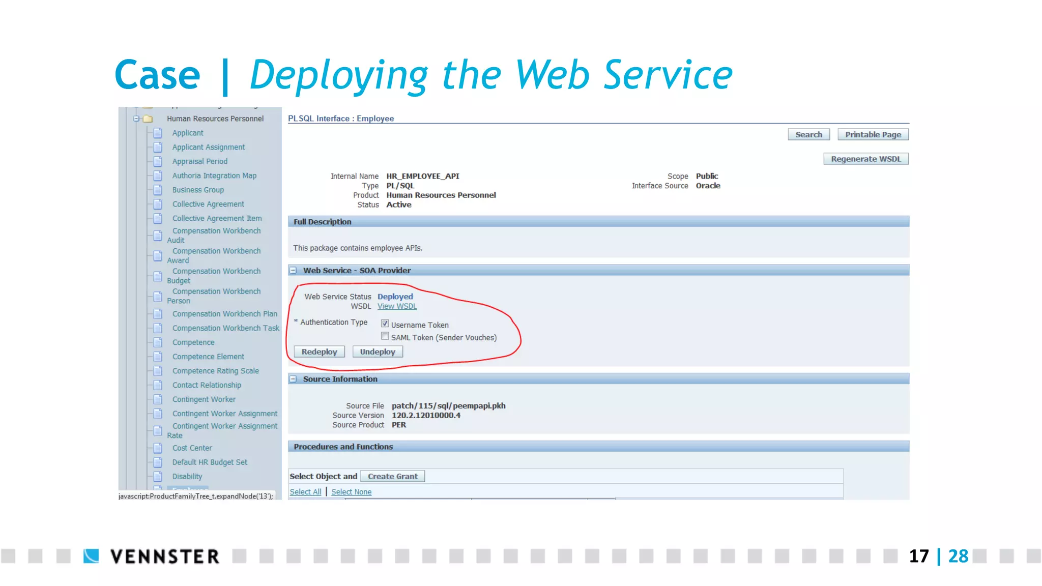 17	
  |	
  28	
  
Case | Deploying the Web Service
 