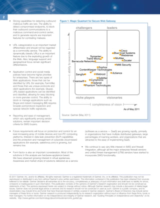 Report Gartner Magic Quadrant For Security Web Gateway 2011 En PDF