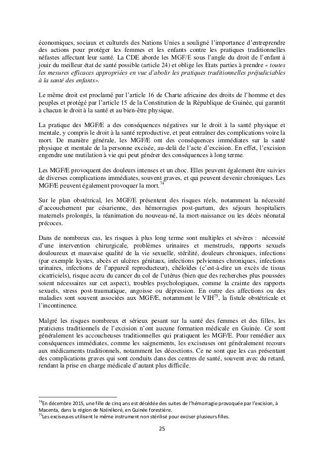 Rapport Sur Les Mutilations Genitales En Guinee