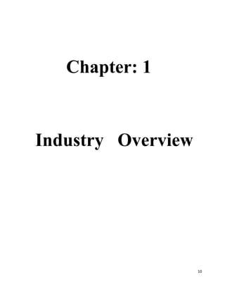 10
Chapter: 1
Industry Overview
 