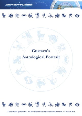 Gustavo's
              Astrological Portrait




Document generated on the Website www.astrotheme.com - Version 4.0
 