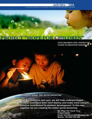 AIESEC in FTU HCMC | HOPE FOR CHILDREN
                PROJECT
 