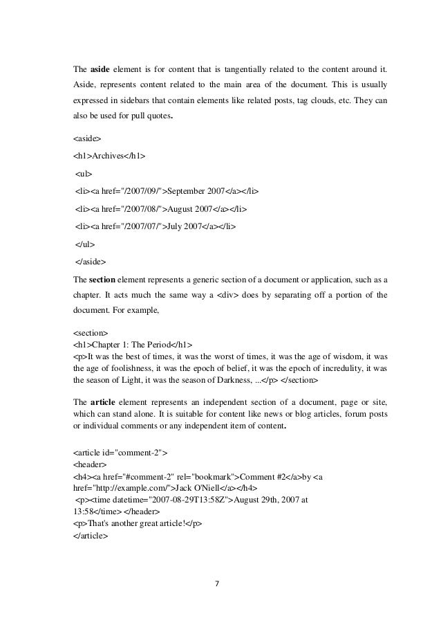 Report html5