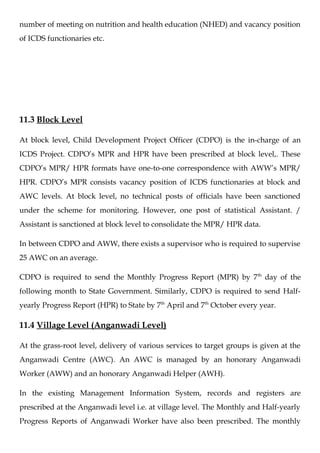 Report On Integrated Child Development Scheme | DOC