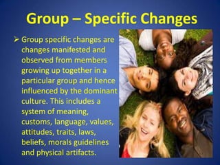 Other Individual differencesCritical Period – is the stage at which an individual is most sensitive to the presence or absence of some particular experience.Sensitive Period – is the stage at which a child may be particularly responsive to specific forms of experience or particularly influenced by their absence.