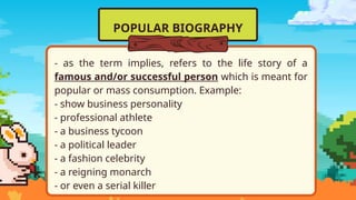 BIOGRAPHICAL NARRATIVES: BIOGRAPHY, PROFILE, CHARACTER SKETCH ...