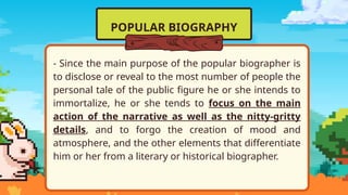 BIOGRAPHICAL NARRATIVES: BIOGRAPHY, PROFILE, CHARACTER SKETCH ...