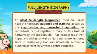 BIOGRAPHICAL NARRATIVES: BIOGRAPHY, PROFILE, CHARACTER SKETCH ...