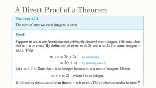 A Direct Proof of a Theorem
 