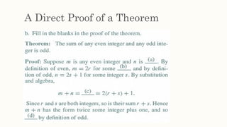 A Direct Proof of a Theorem
 