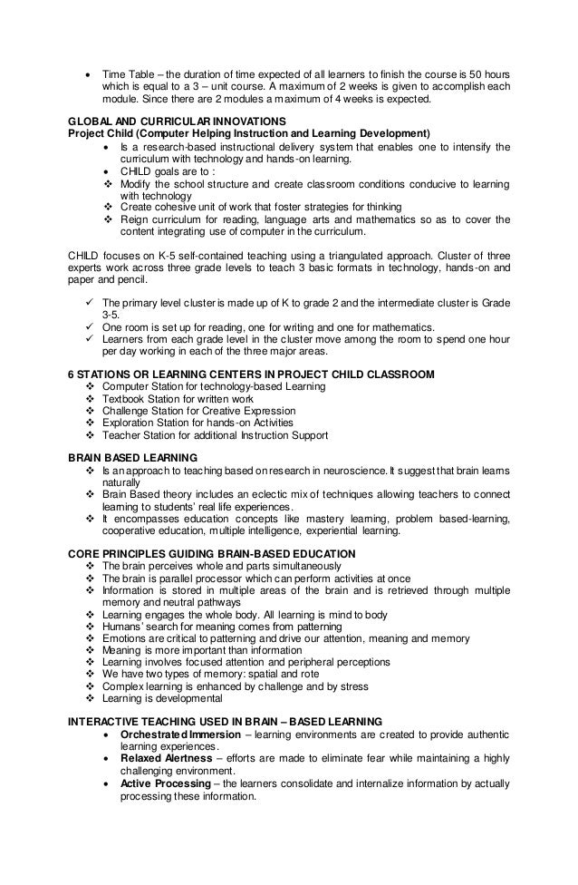 curriculum innovation 2