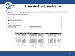 User Audit – User Name

13

 