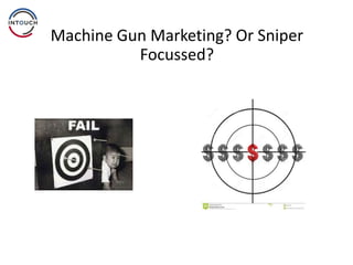 Machine Gun Marketing? Or Sniper
Focussed?
 