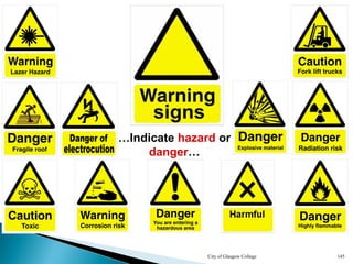 City of Glasgow College 145
…Indicate hazard or
danger…
 
