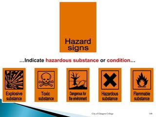 City of Glasgow College 148
…Indicate hazardous substance or condition…
 