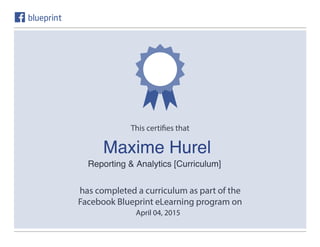 Reporting & Analytics [Curriculum]
April 04, 2015
Maxime Hurel
 