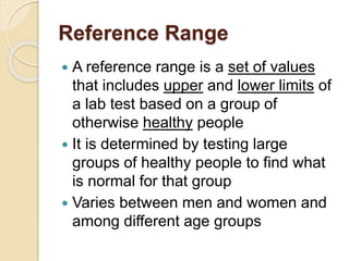 Reporting and interpretation of laboratory results | PPTX