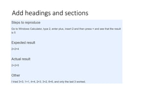 Add headings and sections
 