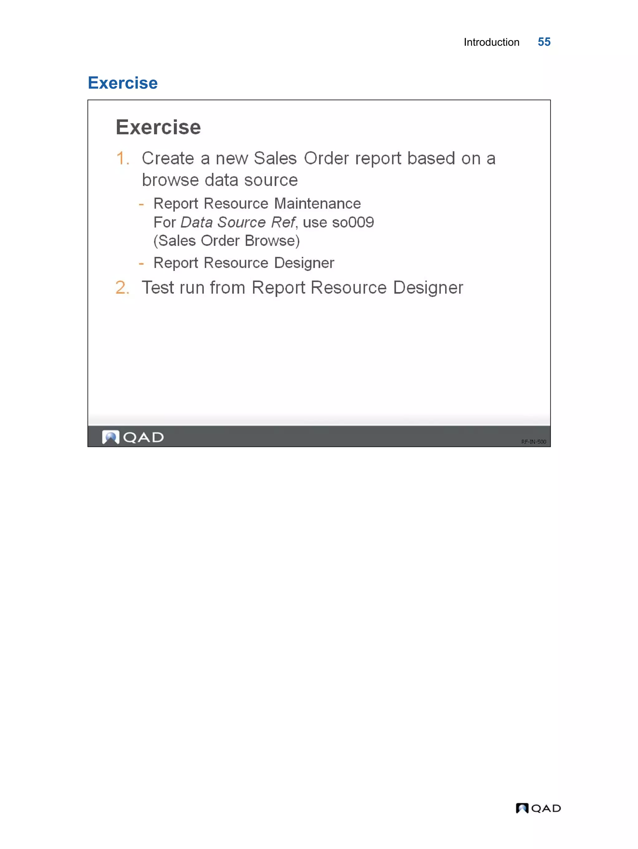 MFG/PRO QAD Reporting Framework Document Guide | PDF