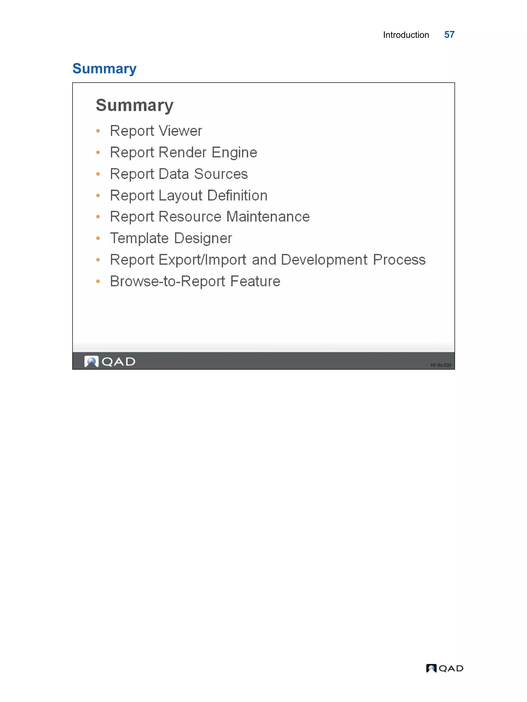 MFG/PRO QAD Reporting Framework Document Guide | PDF