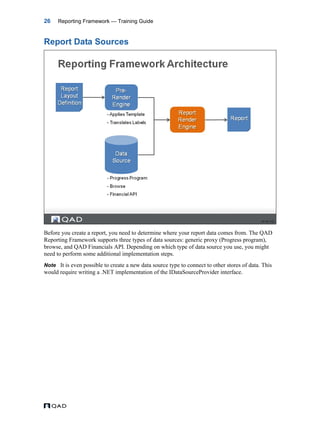MFG/PRO QAD Reporting Framework Document Guide | PDF