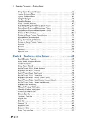 MFG/PRO QAD Reporting Framework Document Guide | PDF
