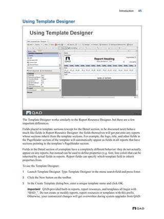 MFG/PRO QAD Reporting Framework Document Guide | PDF