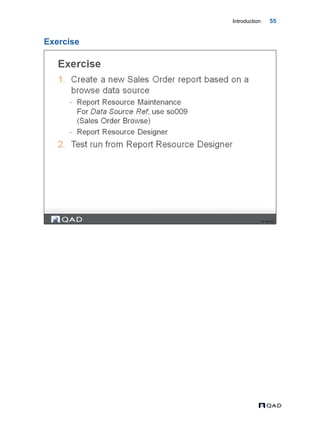 MFG/PRO QAD Reporting Framework Document Guide | PDF