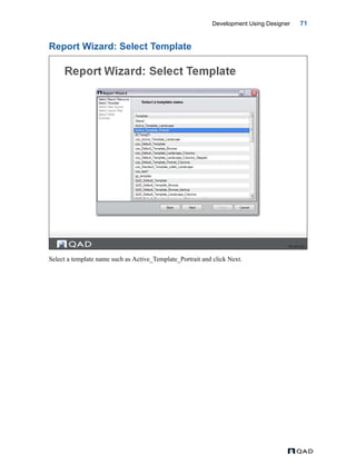 MFG/PRO QAD Reporting Framework Document Guide | PDF