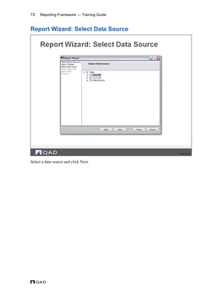 MFG/PRO QAD Reporting Framework Document Guide | PDF
