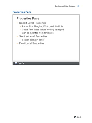 MFG/PRO QAD Reporting Framework Document Guide | PDF